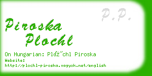 piroska plochl business card